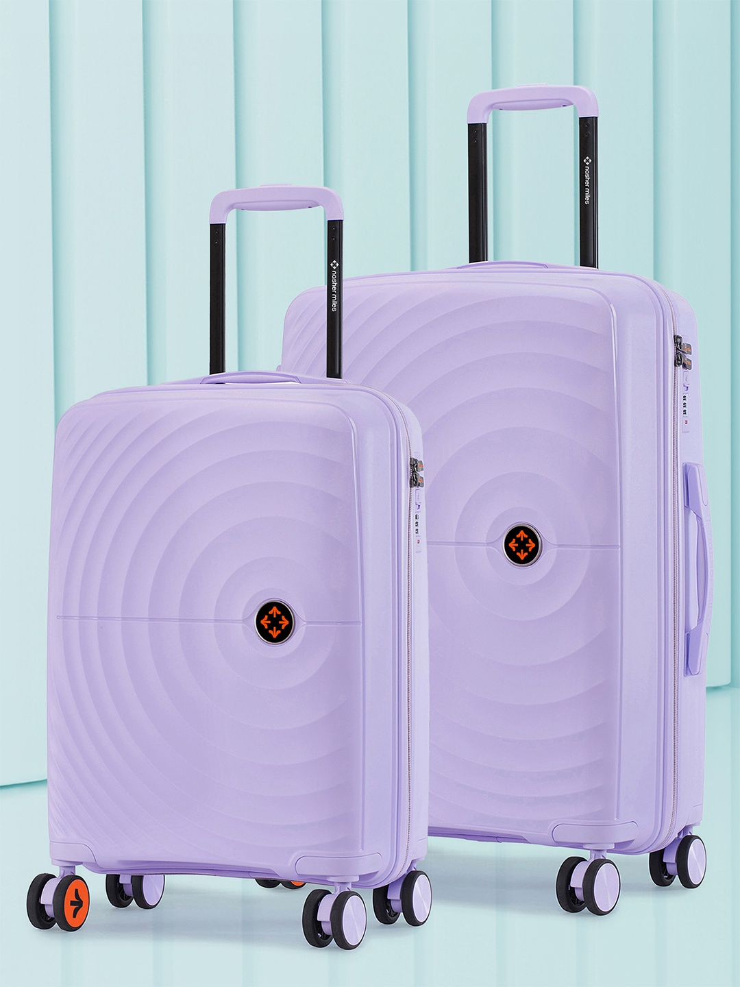 Nasher Miles Seattle Hard Polypropylene Set of 2 S/M Pastel Purple Trolley Bags (55-65 cm)
Nasher Miles Seattle Hard Polypropylene Set of 2 S/M Pastel Purple Trolley Bags (55-65 cm)
