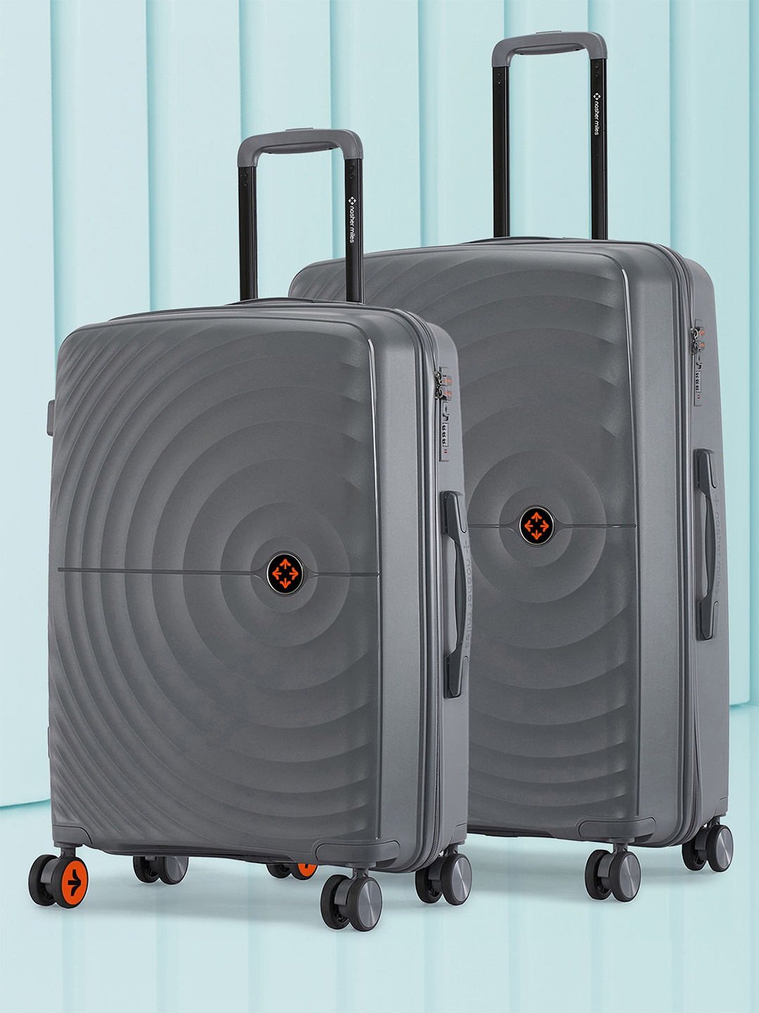 Nasher Miles Seattle Hard-Sided Polypropylene Set of 2 M/L Grey Trolley Bags (65-75 cm)
Nasher Miles Seattle Hard-Sided Polypropylene Set of 2 M/L Grey Trolley Bags (65-75 cm)