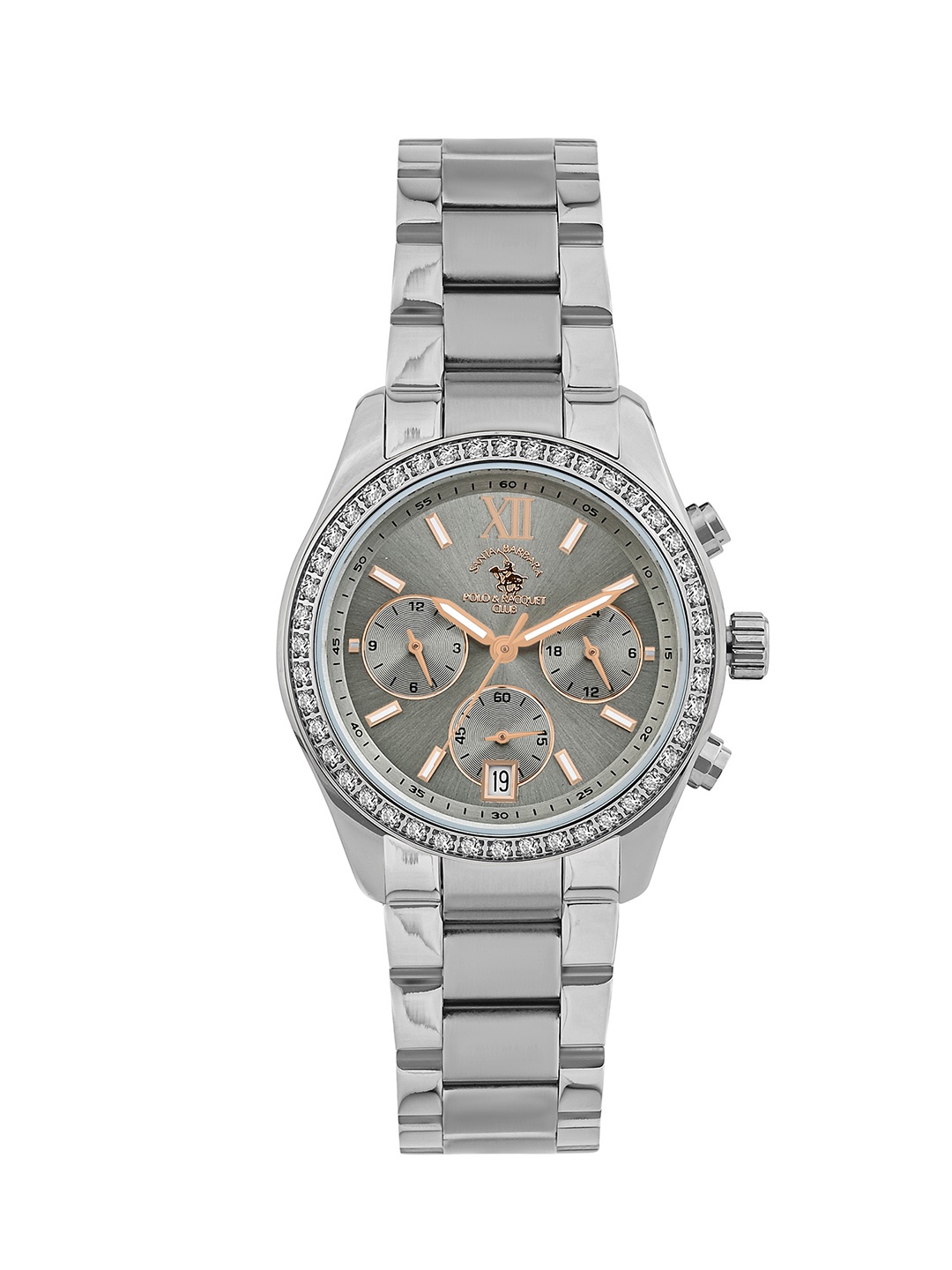 SANTA BARBARA POLO & RACQUET CLUB Women Round Dial Quartz Watch SB.1.10579-2, Silver
SANTA BARBARA POLO & RACQUET CLUB Women Round Dial Quartz Watch SB.1.10579-2, Silver