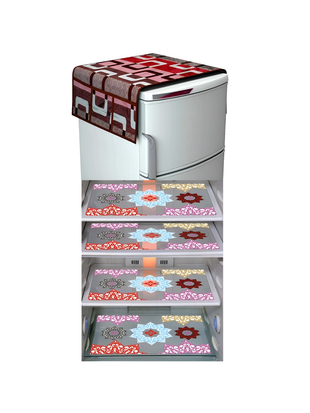LooMantha Maroon & Transparent 5 Pieces Floral Printed Fridge Mat & Fridge Top Covers
LooMantha Maroon & Transparent 5 Pieces Floral Printed Fridge Mat & Fridge Top Covers