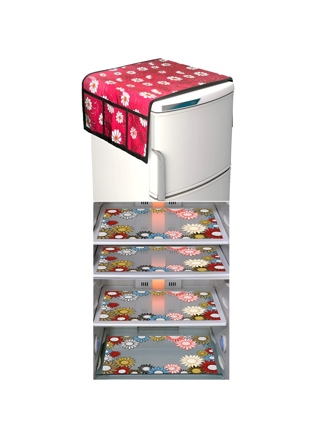 LooMantha Peach & White 5 Pieces Floral Printed Fridge Appliance Covers Set, Transparent
LooMantha Peach & White 5 Pieces Floral Printed Fridge Appliance Covers Set, Transparent