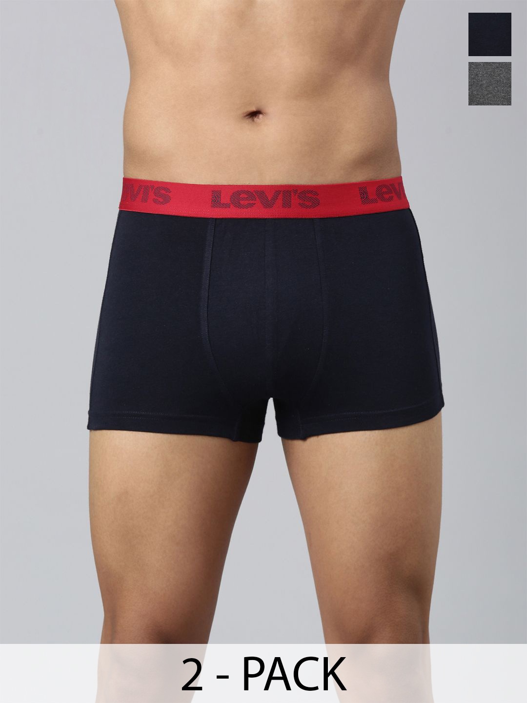 Levi's 067 Active Trunk for Men, Comfort & Smartskin Technology (Multicolor - Pack of 2), Grey melange
Levi's 067 Active Trunk for Men, Comfort & Smartskin Technology (Multicolor - Pack of 2), Grey melange
