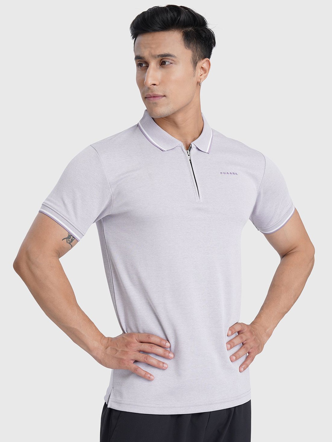 FUAARK Men Moisture Wicking Solid Polo Collar Sports and Gym Slim Fit T-shirt, Mauve
FUAARK Men Moisture Wicking Solid Polo Collar Sports and Gym Slim Fit T-shirt, Mauve
