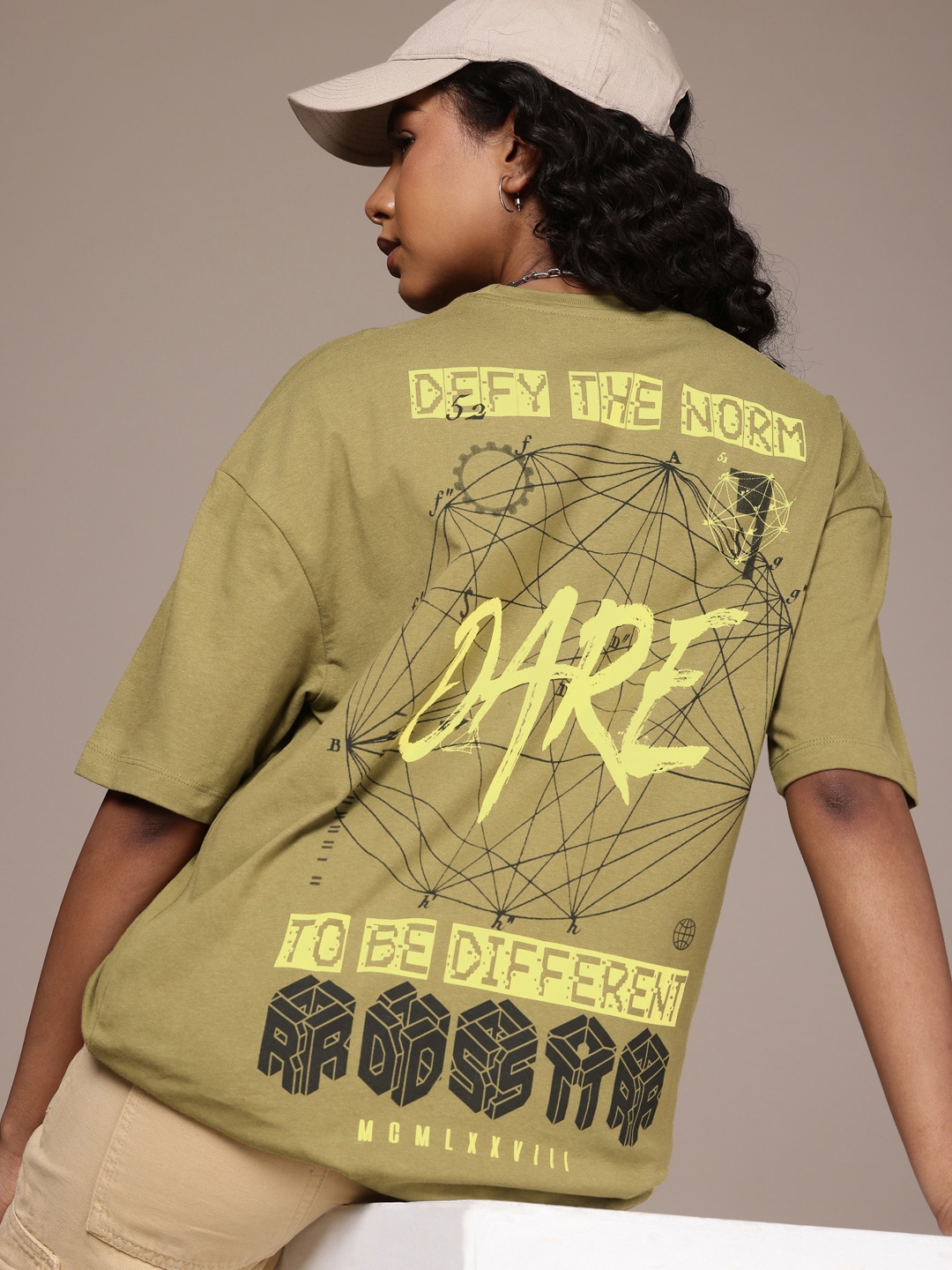 The Roadster Life Co. Graphic Printed Drop-Shoulder Sleeves Pure Cotton Oversized T-shirt, Olive
The Roadster Life Co. Graphic Printed Drop-Shoulder Sleeves Pure Cotton Oversized T-shirt, Olive