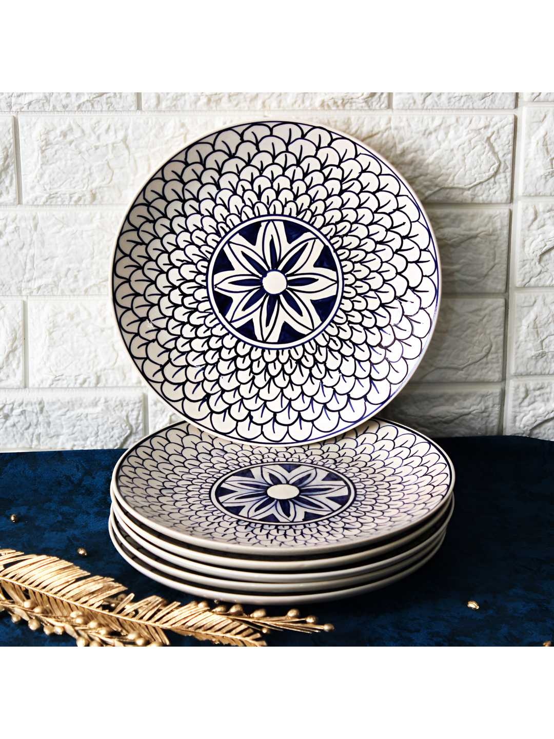 The Artisan Emporium White 6 Pieces Printed Microwave Safe Glossy Ceramic Dinner Plates
The Artisan Emporium White 6 Pieces Printed Microwave Safe Glossy Ceramic Dinner Plates