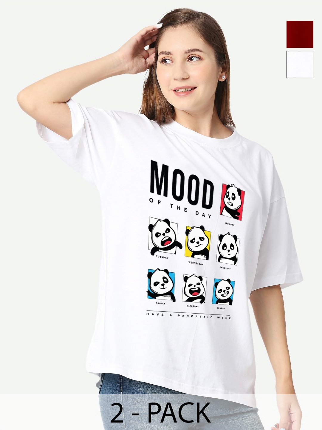 STATUS MANTRA Women Typography Printed Extended Sleeves Applique T-shirt Pack Of 2, Multi
STATUS MANTRA Women Typography Printed Extended Sleeves Applique T-shirt Pack Of 2, Multi