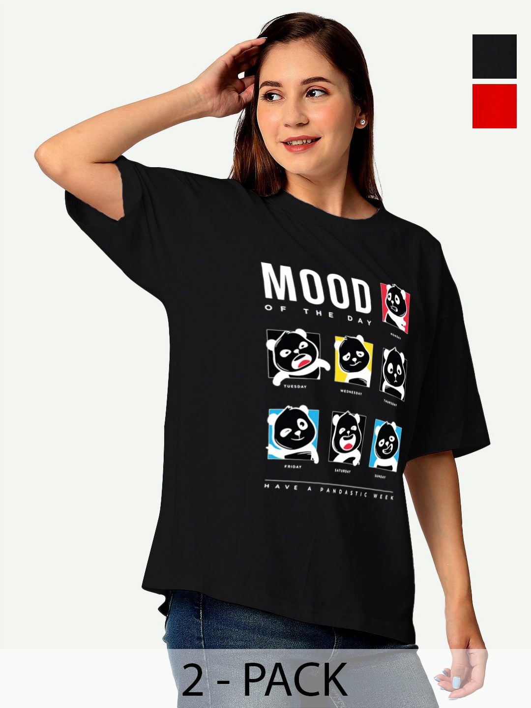 STATUS MANTRA Women Typography Printed Extended Sleeves Pockets T-shirt Pack Of 2, Multi
STATUS MANTRA Women Typography Printed Extended Sleeves Pockets T-shirt Pack Of 2, Multi