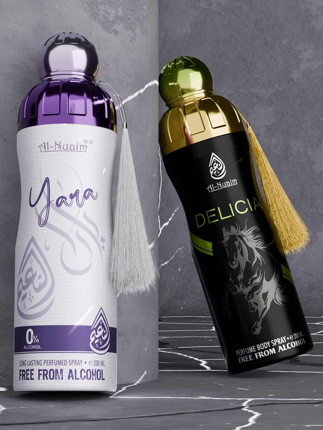 Al-Nuaim Set of Yara & Delicia Long Lasting Perfumed Deodorant Spray - 200 ml each, White
Al-Nuaim Set of Yara & Delicia Long Lasting Perfumed Deodorant Spray - 200 ml each, White
