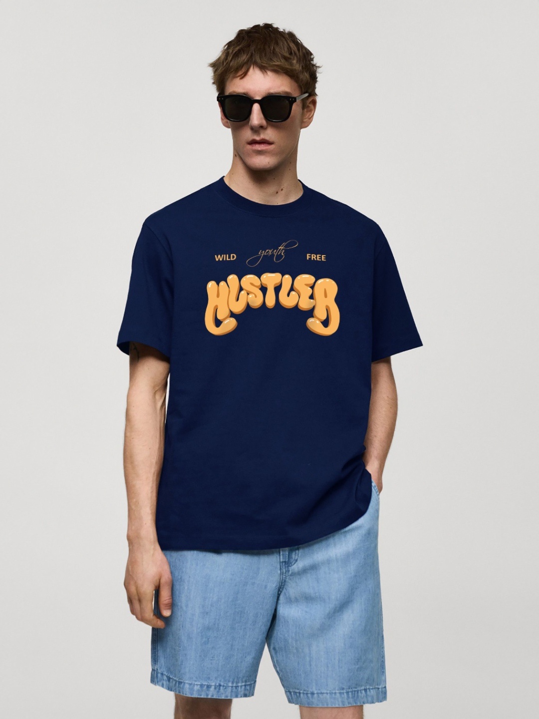 MISCHIEF MONKEY Men Typography Printed Round Neck Cotton Oversized T-Shirt, Navy blue
MISCHIEF MONKEY Men Typography Printed Round Neck Cotton Oversized T-Shirt, Navy blue