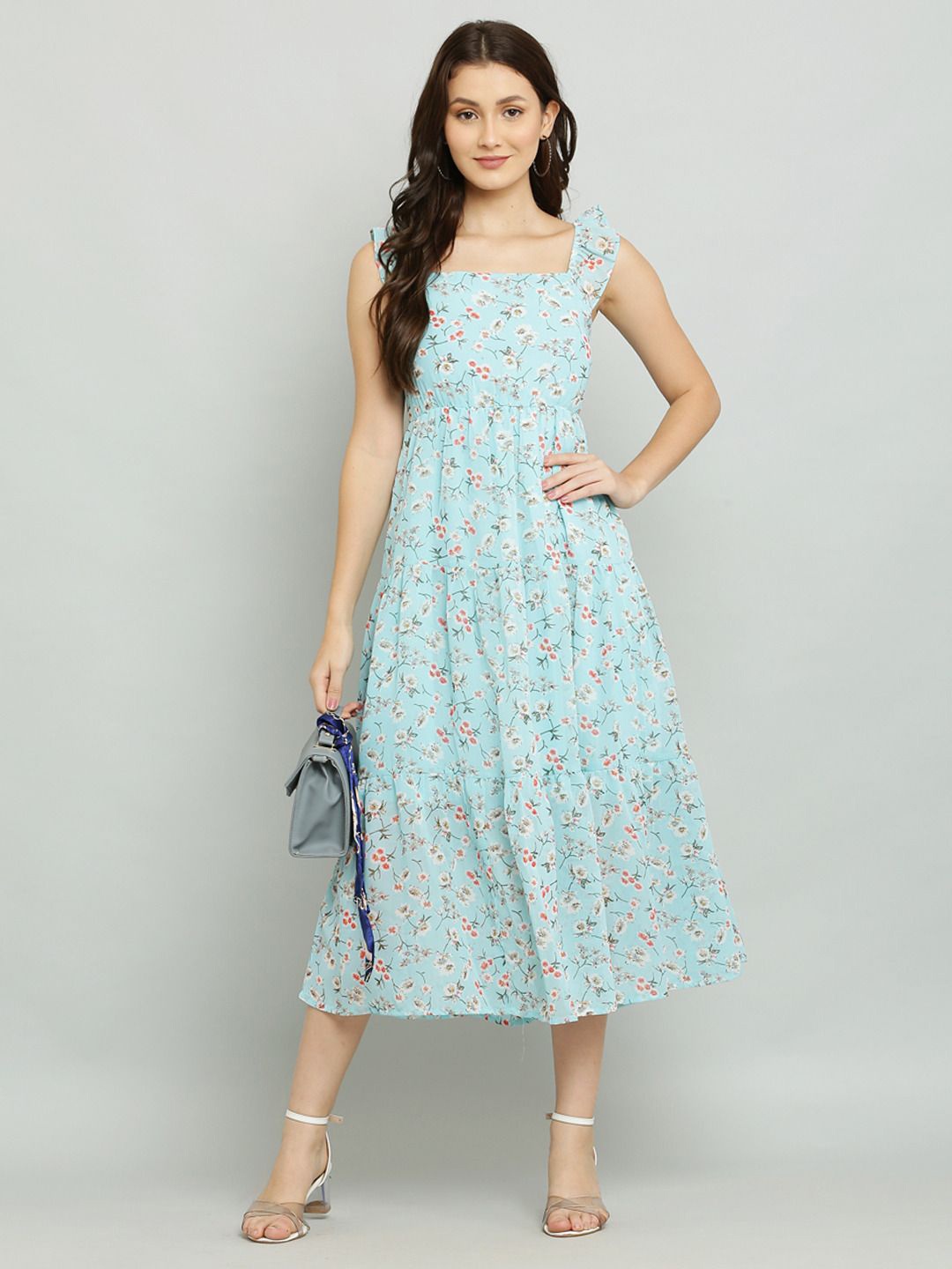 Absorbing Women Floral Print Shoulder Straps Sleeveless Fit & Flare Midi Dress, Multi
Absorbing Women Floral Print Shoulder Straps Sleeveless Fit & Flare Midi Dress, Multi