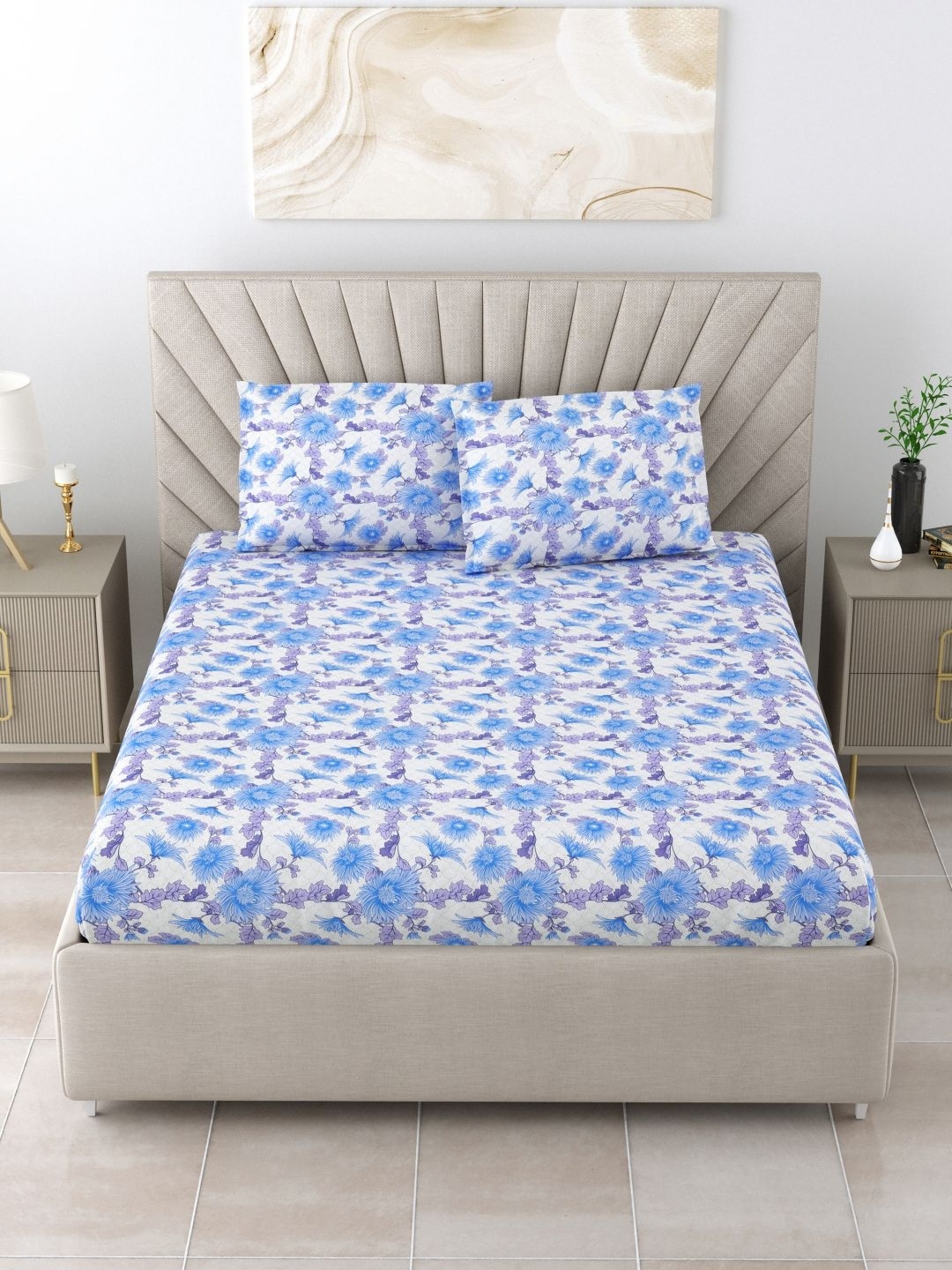BOMBAY DYEING Cardinal Blue Printed 120 TC Pure Cotton King Bedsheet With 2 Pillow Covers
BOMBAY DYEING Cardinal Blue Printed 120 TC Pure Cotton King Bedsheet With 2 Pillow Covers