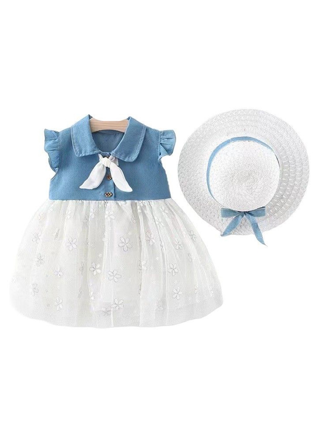 StyleCast x Revolte Girls Floral Print Shirt Collar Fit & Flare Dress With Hat, White
StyleCast x Revolte Girls Floral Print Shirt Collar Fit & Flare Dress With Hat, White