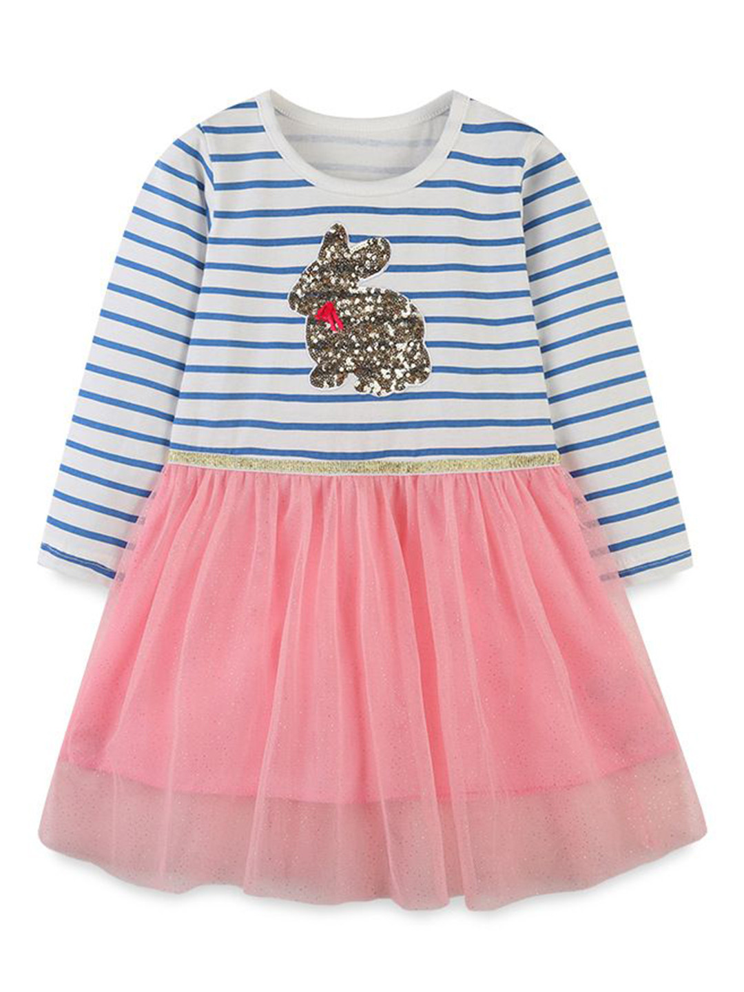 StyleCast Girls Striped Cotton Fit & Flare Dress, White 
StyleCast Girls Striped Cotton Fit & Flare Dress, White