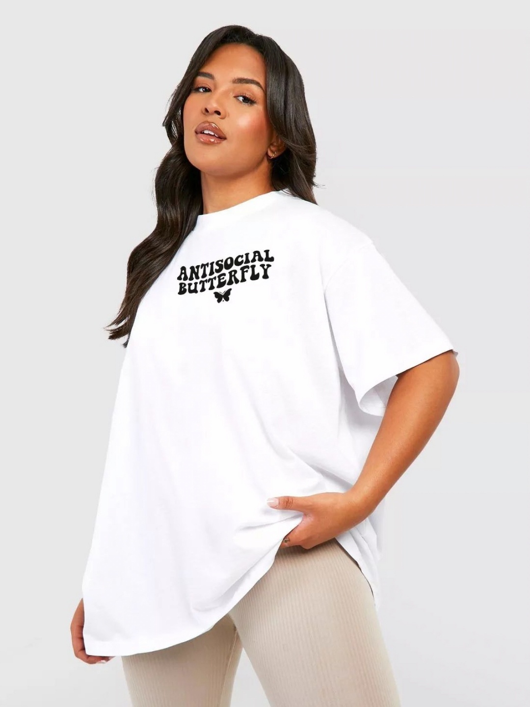TRENDY RABBIT Women People and Places Printed Round Neck Cotton Oversized T-shirt, White
TRENDY RABBIT Women People and Places Printed Round Neck Cotton Oversized T-shirt, White
