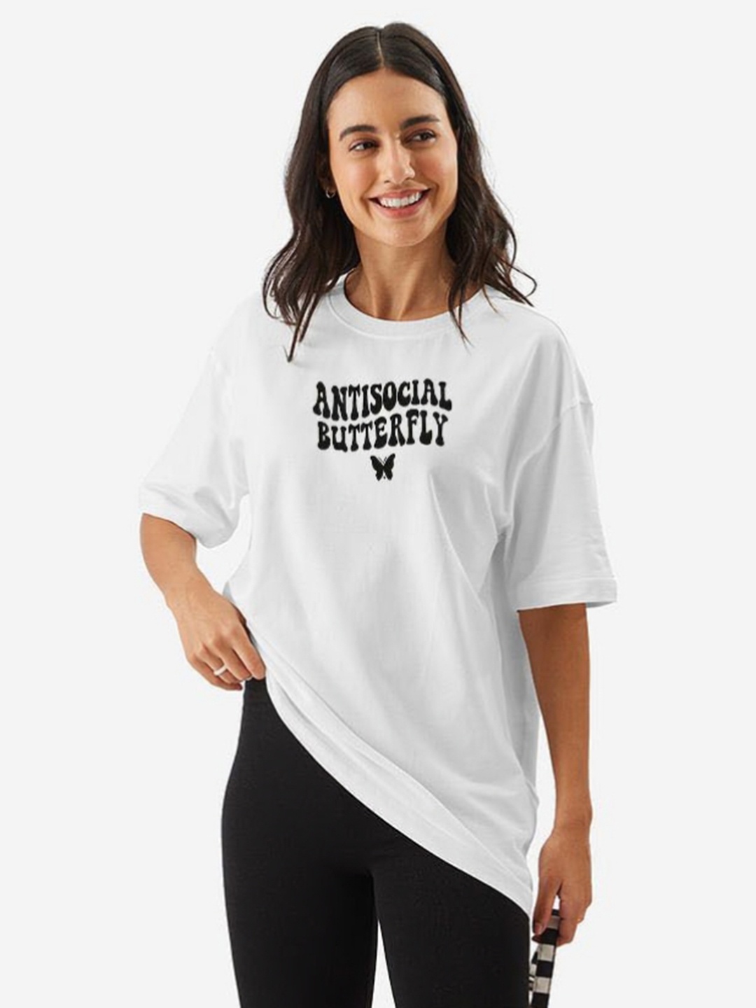 TRENDY RABBIT Women People and Places Printed Round Neck Cotton Oversized T-shirt, White
TRENDY RABBIT Women People and Places Printed Round Neck Cotton Oversized T-shirt, White