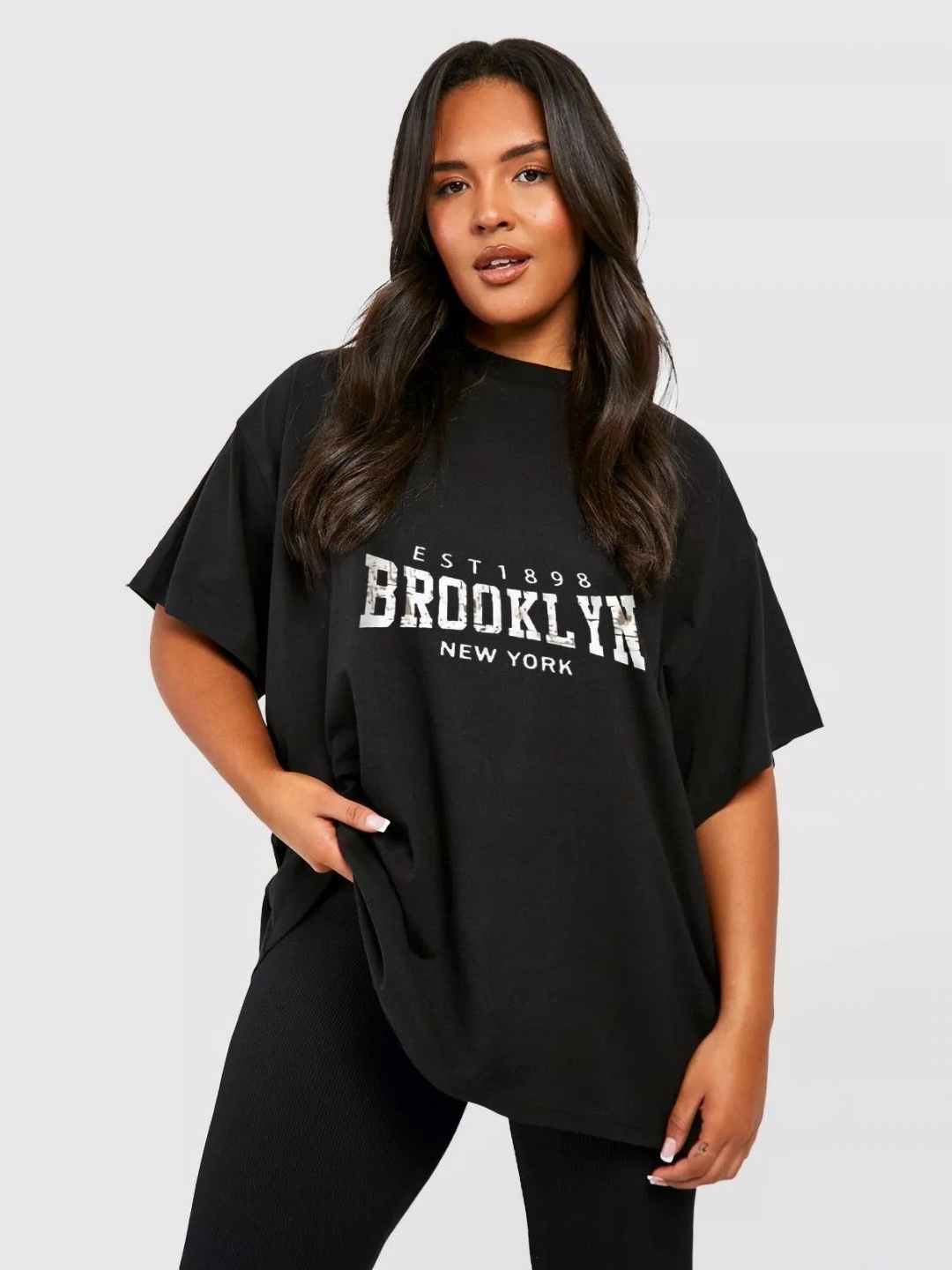 TRENDY RABBIT Women People and Places Printed Round Neck Cotton Oversized T-shirt, Black
TRENDY RABBIT Women People and Places Printed Round Neck Cotton Oversized T-shirt, Black