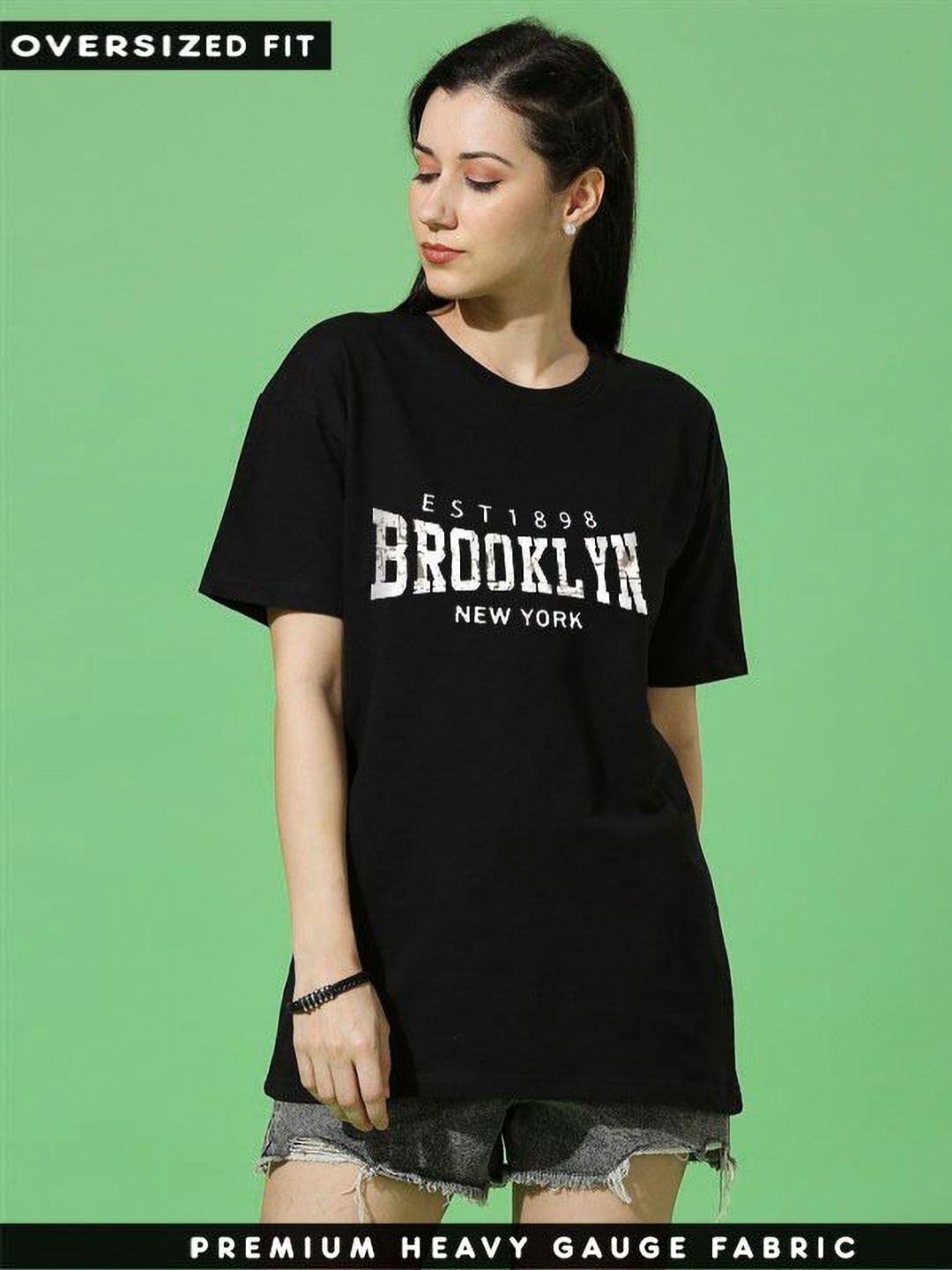 TRENDY RABBIT Women People and Places Printed Round Neck Cotton Oversized T-shirt, Black
TRENDY RABBIT Women People and Places Printed Round Neck Cotton Oversized T-shirt, Black
