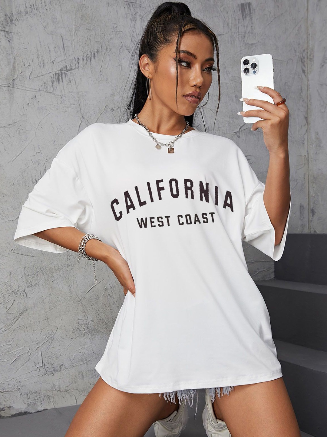 TRENDY RABBIT Women People and Places Printed Round Neck Cotton Oversized T-shirt, White
TRENDY RABBIT Women People and Places Printed Round Neck Cotton Oversized T-shirt, White