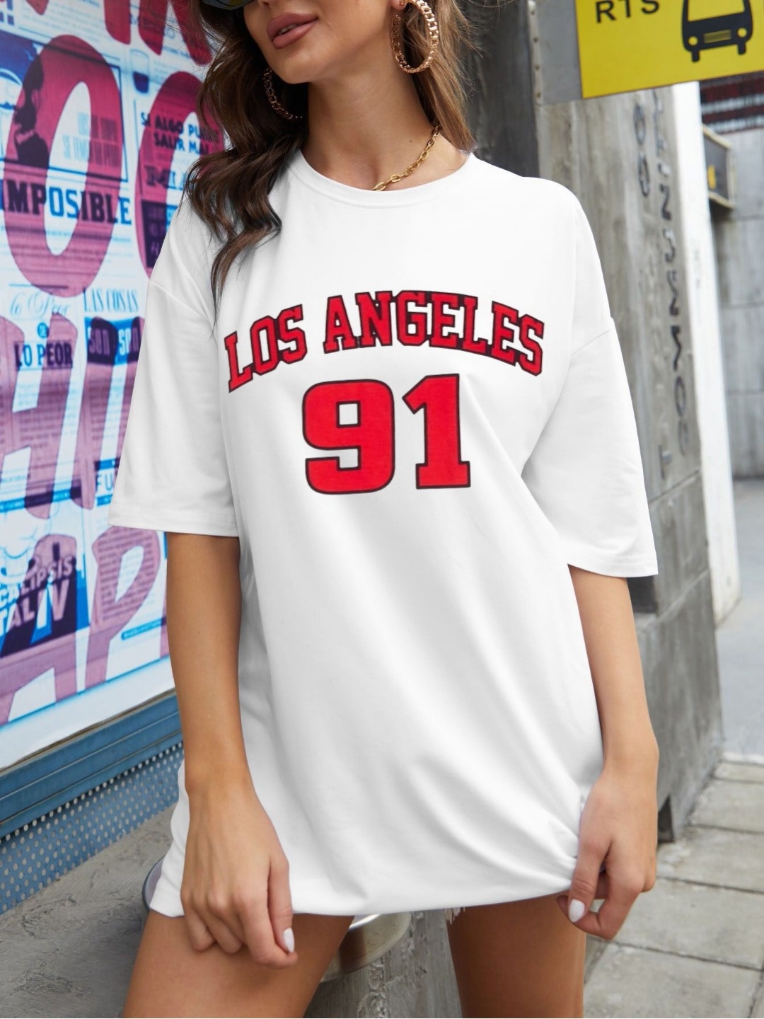 TRENDY RABBIT Women People and Places Printed Round Neck Cotton Oversized T-shirt, White
TRENDY RABBIT Women People and Places Printed Round Neck Cotton Oversized T-shirt, White