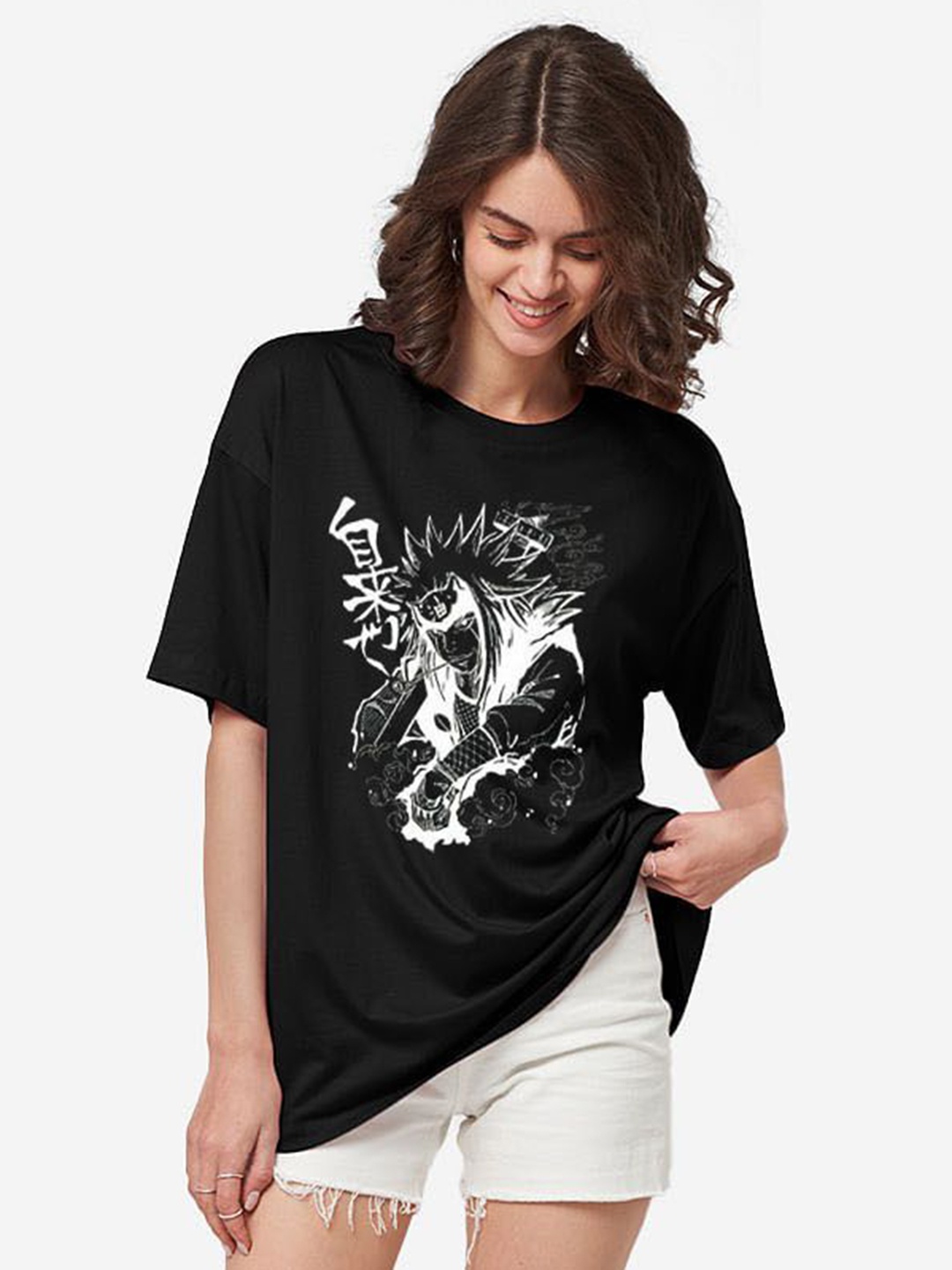 TRENDY RABBIT Women People and Places Printed Round Neck Cotton Oversized T-shirt, Black
TRENDY RABBIT Women People and Places Printed Round Neck Cotton Oversized T-shirt, Black