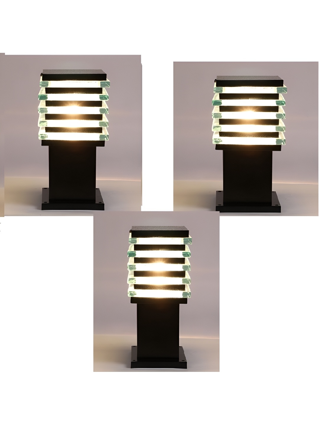 SPARK WORLD Black & Transparent 3 Pieces Textured Abstract Shaped Metal Outdoor Lamps
SPARK WORLD Black & Transparent 3 Pieces Textured Abstract Shaped Metal Outdoor Lamps