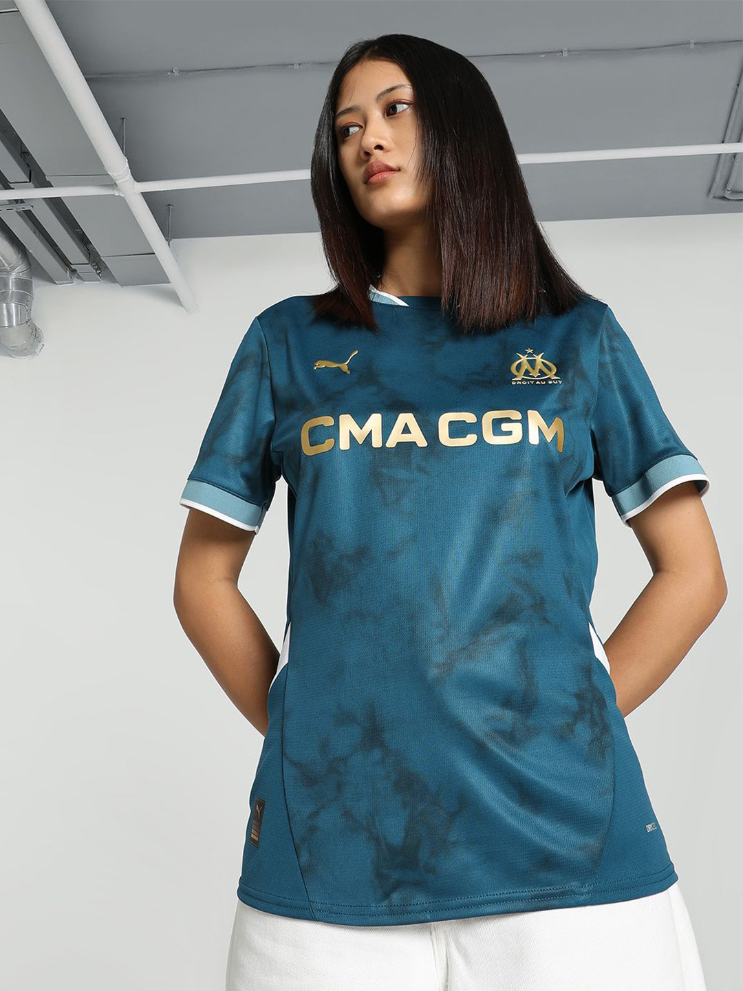 Puma Women Olympique de Marseille 24/25 Away Football Jersey Round Neck Tshirts, Blue
Puma Women Olympique de Marseille 24/25 Away Football Jersey Round Neck Tshirts, Blue