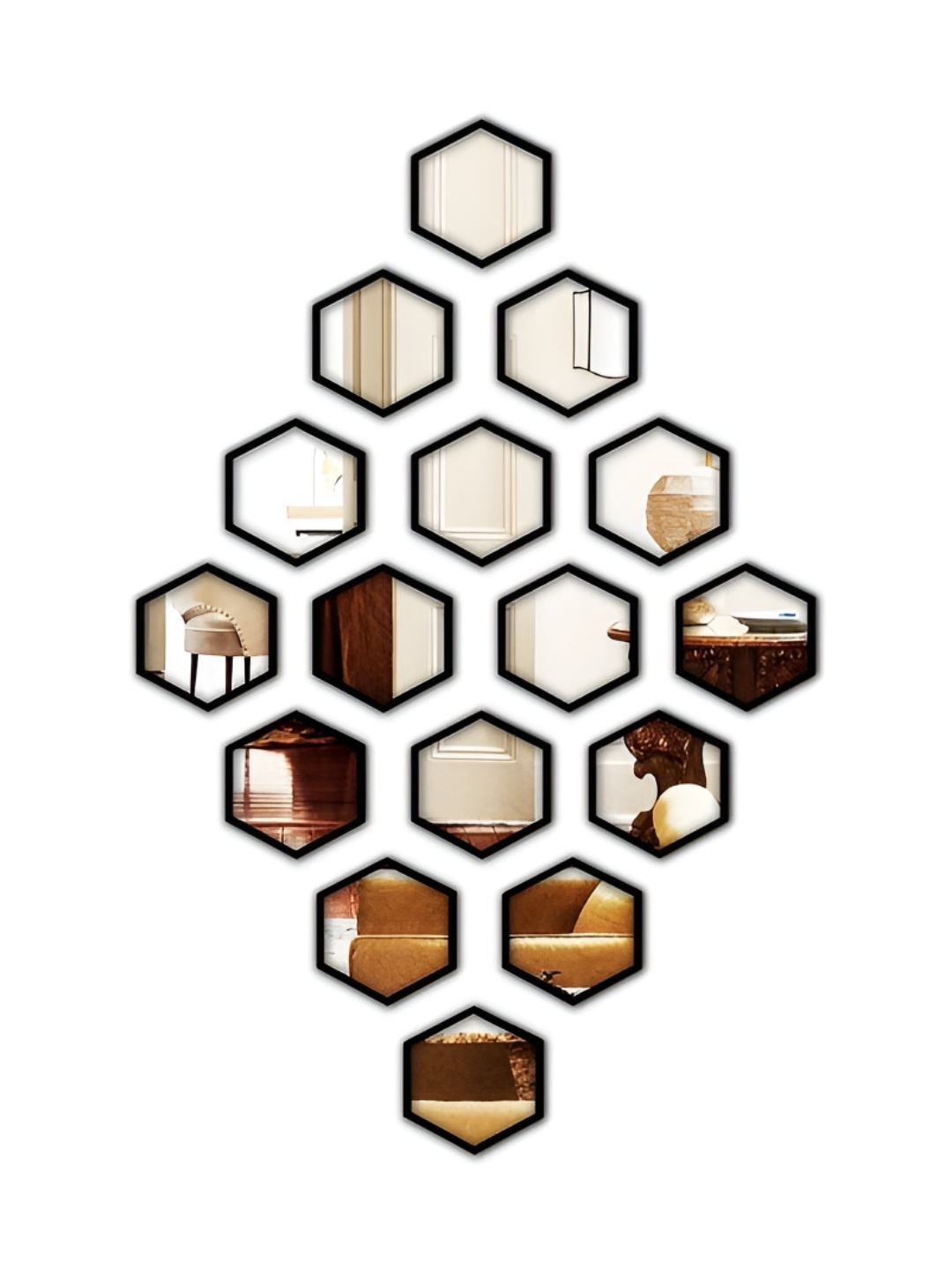 VAH Kya Bat Hai !! Black & Silver Toned 16 Pieces Hexagon Shaped Acrylic Wall Stickers
VAH Kya Bat Hai !! Black & Silver Toned 16 Pieces Hexagon Shaped Acrylic Wall Stickers