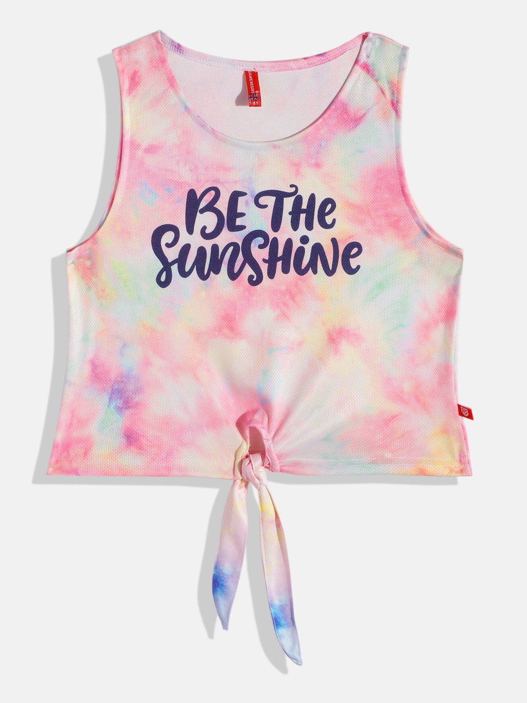 Here&Now X Game Begins Girls Typography Printed Pure Cotton Tie and Dye Crop Top, Multi
Here&Now X Game Begins Girls Typography Printed Pure Cotton Tie and Dye Crop Top, Multi