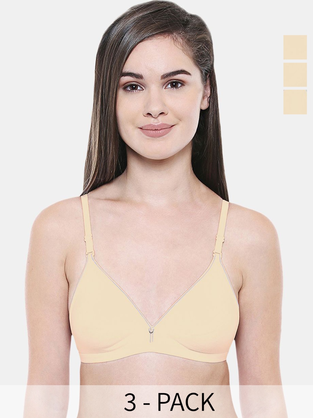 Bodycare Women Solid Full Coverage Bra Non wired 3Pcs Non Padded Everyday Bra, Beige
Bodycare Women Solid Full Coverage Bra Non wired 3Pcs Non Padded Everyday Bra, Beige