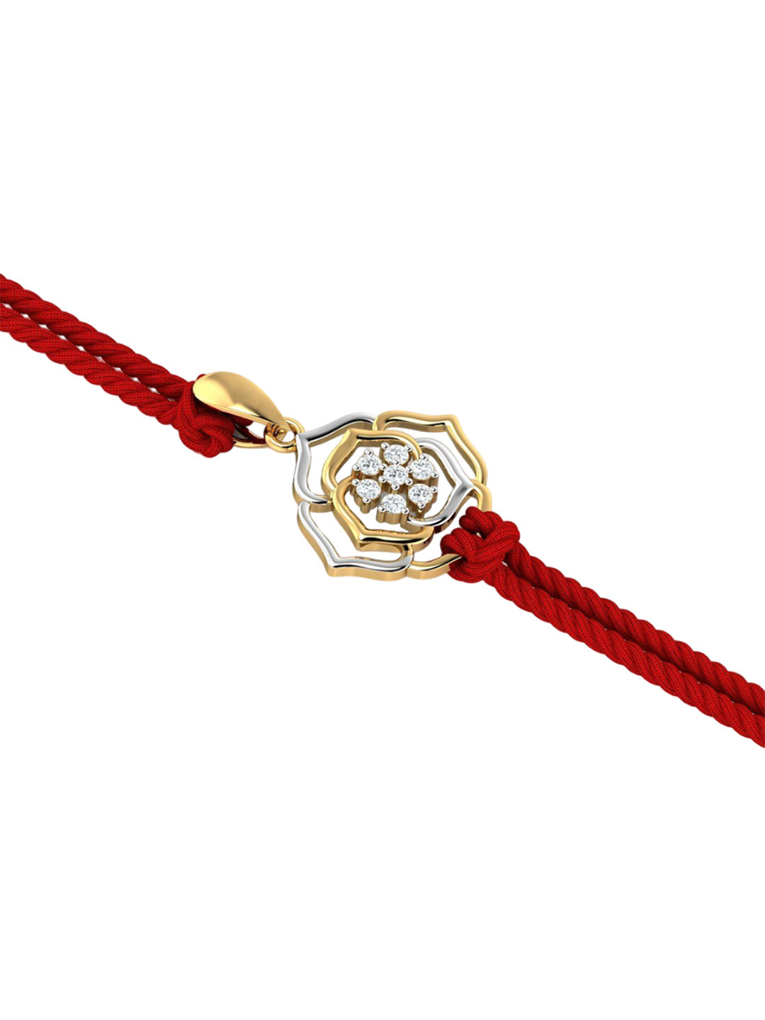 KUBERBOX 14KT Diamond Studded Gold Halo Circle Rakhi Pendant With Roli & Rice -0.11g
KUBERBOX 14KT Diamond Studded Gold Halo Circle Rakhi Pendant With Roli & Rice -0.11g