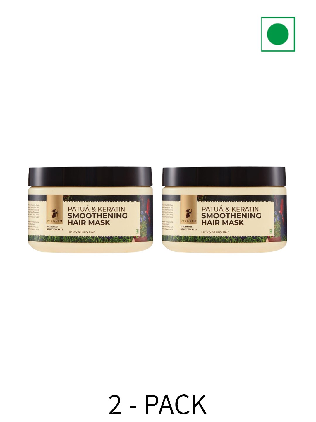 Pilgrim 2 Pcs Amazonian Beauty Secrets Patua & Keratin Smoothening Hair Mask - 200ml Each, Green
Pilgrim 2 Pcs Amazonian Beauty Secrets Patua & Keratin Smoothening Hair Mask - 200ml Each, Green