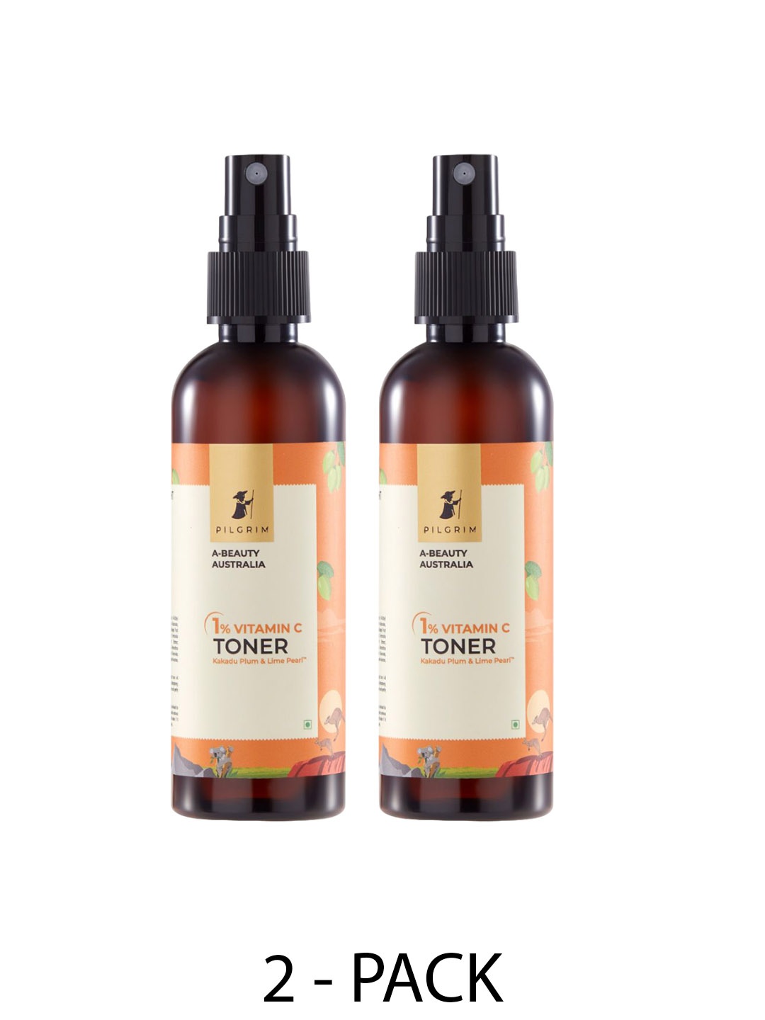 Pilgrim Set of 2 1% Vitamin C Toner with Kakadu Plum & Lime Pearl - 100 ml each, Orange
Pilgrim Set of 2 1% Vitamin C Toner with Kakadu Plum & Lime Pearl - 100 ml each, Orange