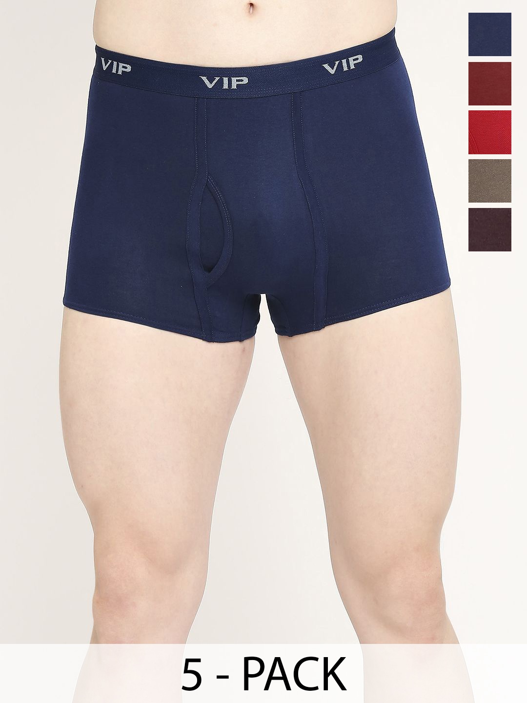 VIP Pack Of 5 Snug Fit Breathability Trunks VP-MI-TR-PUNCH-10P-PO5-110, Navy blue
VIP Pack Of 5 Snug Fit Breathability Trunks VP-MI-TR-PUNCH-10P-PO5-110, Navy blue