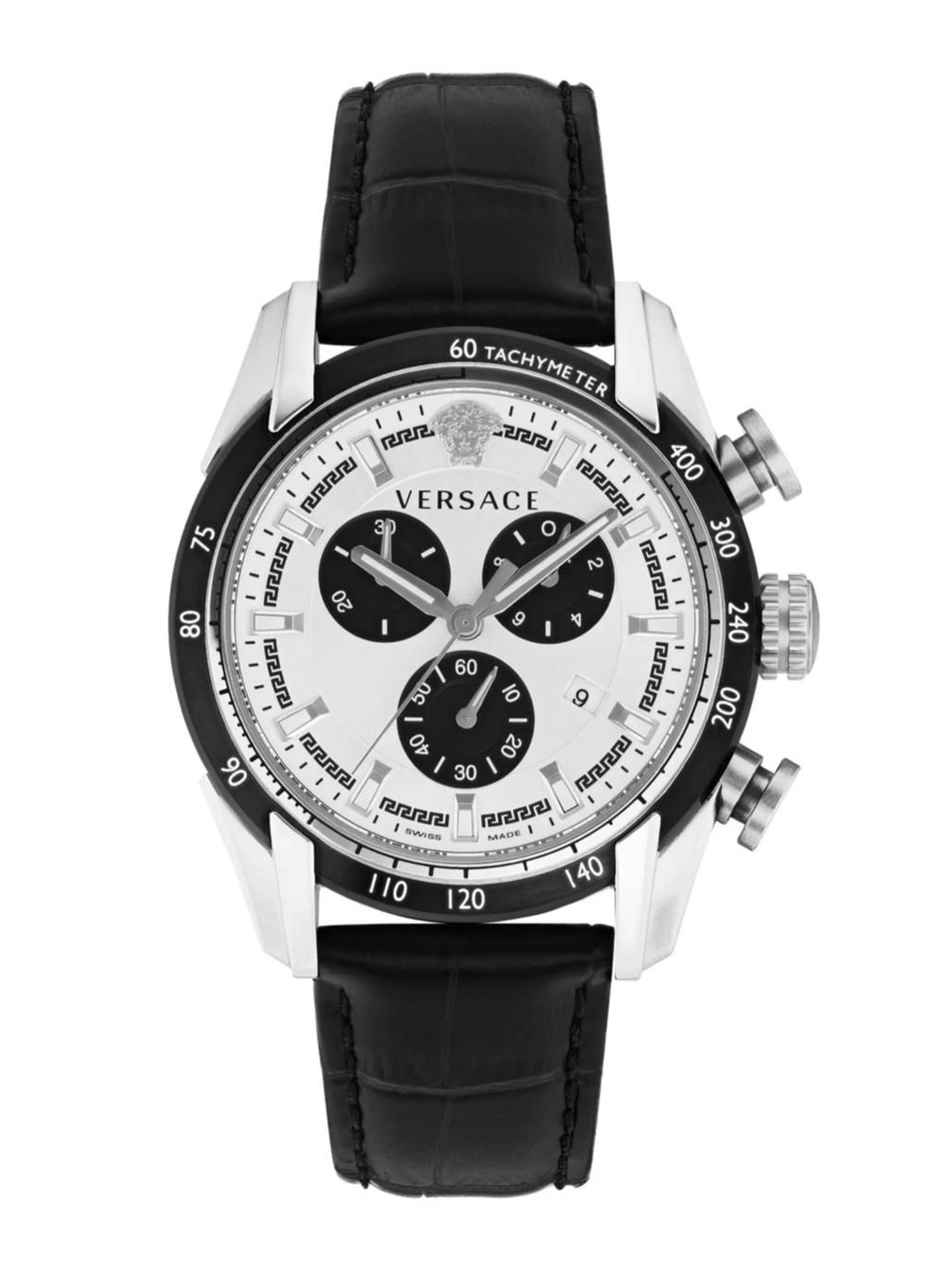 Versace Men Brass Embellished Dial & Leather Straps Analogue Watch VE2I00821, White
Versace Men Brass Embellished Dial & Leather Straps Analogue Watch VE2I00821, White