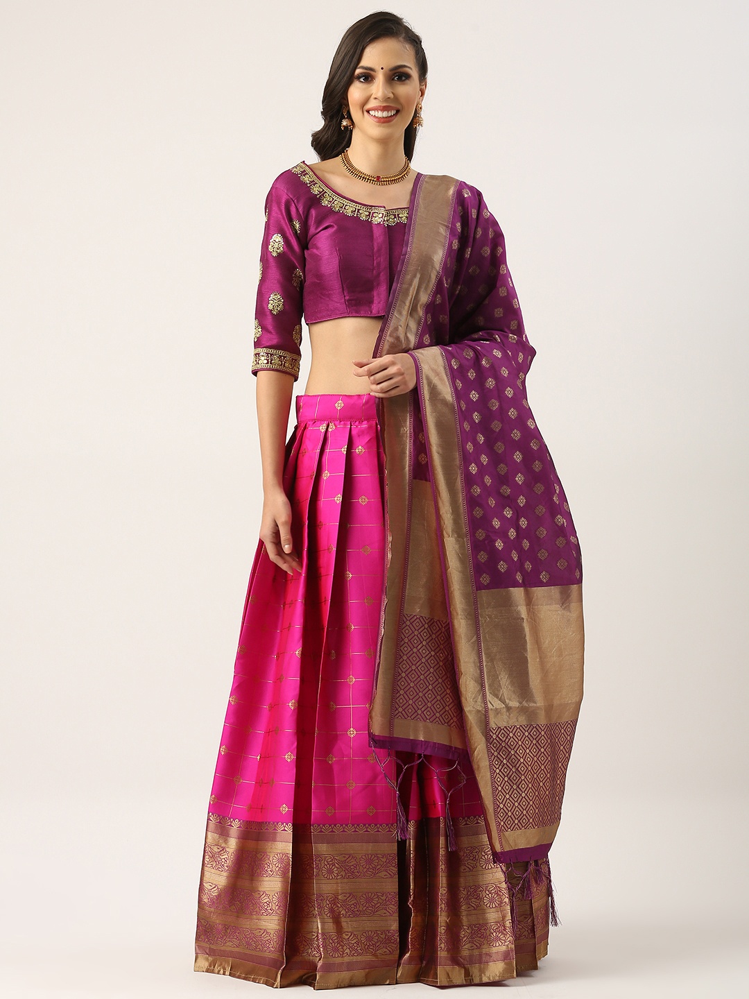 Fabcartz Embroidered Semi-Stitched Lehenga & Unstitched Blouse With Dupatta, Pink
Fabcartz Embroidered Semi-Stitched Lehenga & Unstitched Blouse With Dupatta, Pink
