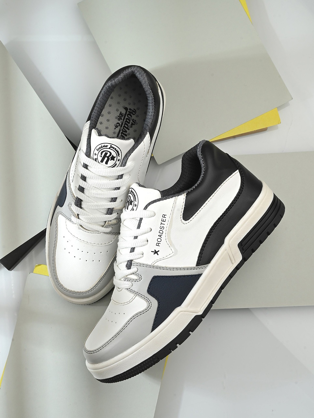The Roadster Lifestyle Co Women Colorblocked Round Toe Lace Up Casual Sneakers, White
The Roadster Lifestyle Co Women Colorblocked Round Toe Lace Up Casual Sneakers, White