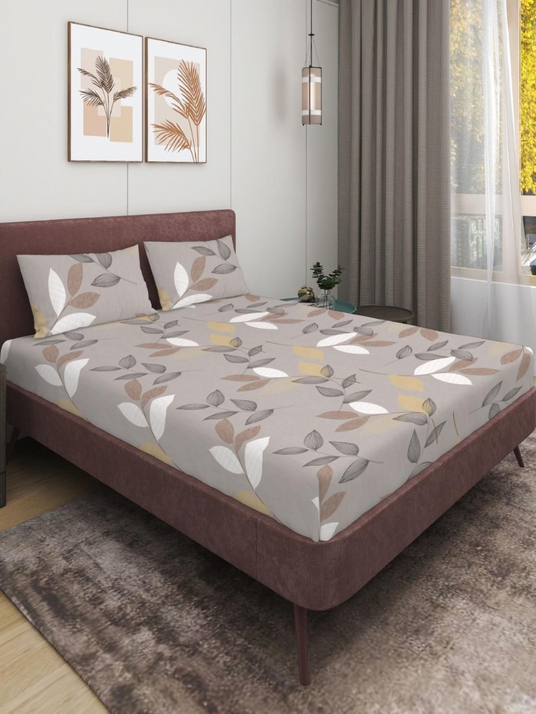 MODEFE Grey & White Printed Microfiber 180 TC Double Queen Bedsheet with 2 Pillow Covers
MODEFE Grey & White Printed Microfiber 180 TC Double Queen Bedsheet with 2 Pillow Covers