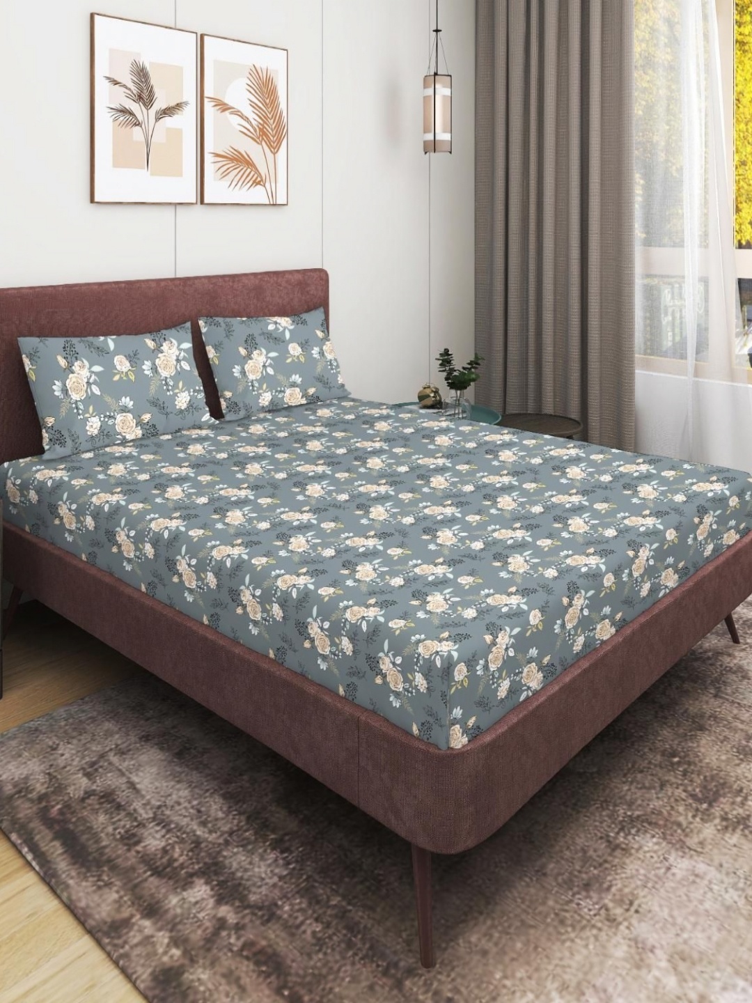MODEFE Grey & White Printed 180 TC Microfiber Double Queen Bedsheet With 2 Pillow Covers
MODEFE Grey & White Printed 180 TC Microfiber Double Queen Bedsheet With 2 Pillow Covers