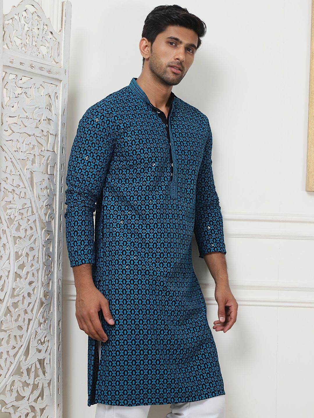 Anouk Geometric Embroidered Mandarin Collar Sequinned Straight Kurta With Pyjamas, Black
Anouk Geometric Embroidered Mandarin Collar Sequinned Straight Kurta With Pyjamas, Black