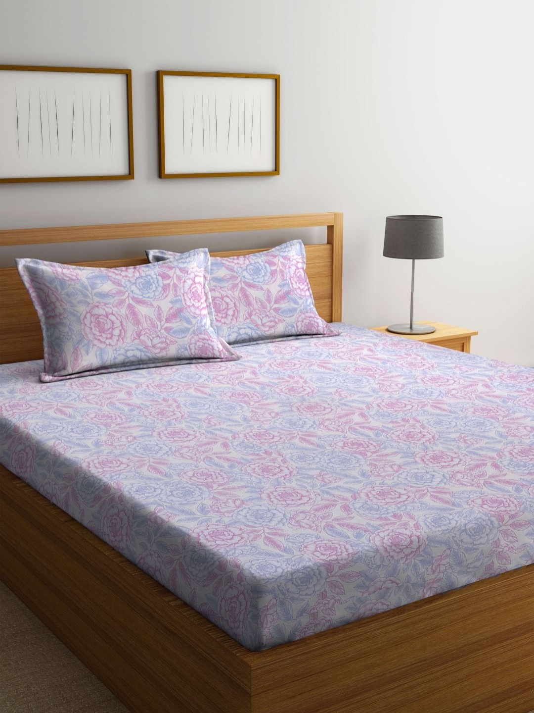 BOMBAY DYEING Pink & White Floral Pure Cotton 144 TC Queen Bedsheet with 2 Pillow Covers
BOMBAY DYEING Pink & White Floral Pure Cotton 144 TC Queen Bedsheet with 2 Pillow Covers