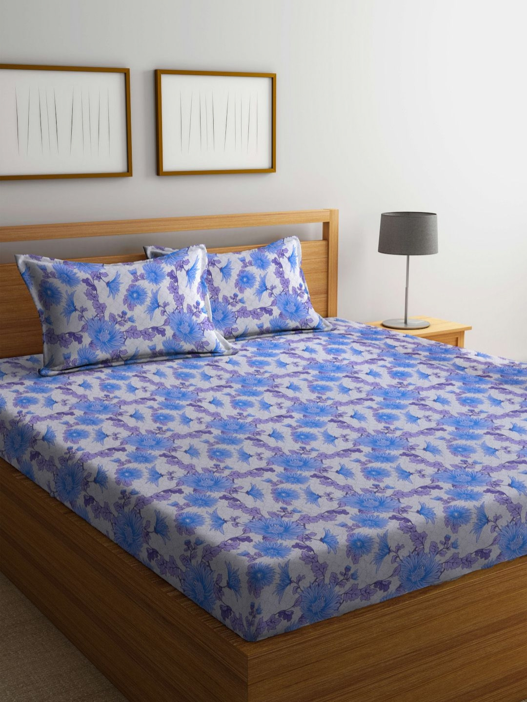 BOMBAY DYEING Blue & White Printed 120 TC Pure Cotton Queen Bedsheet With 2 Pillow Covers
BOMBAY DYEING Blue & White Printed 120 TC Pure Cotton Queen Bedsheet With 2 Pillow Covers