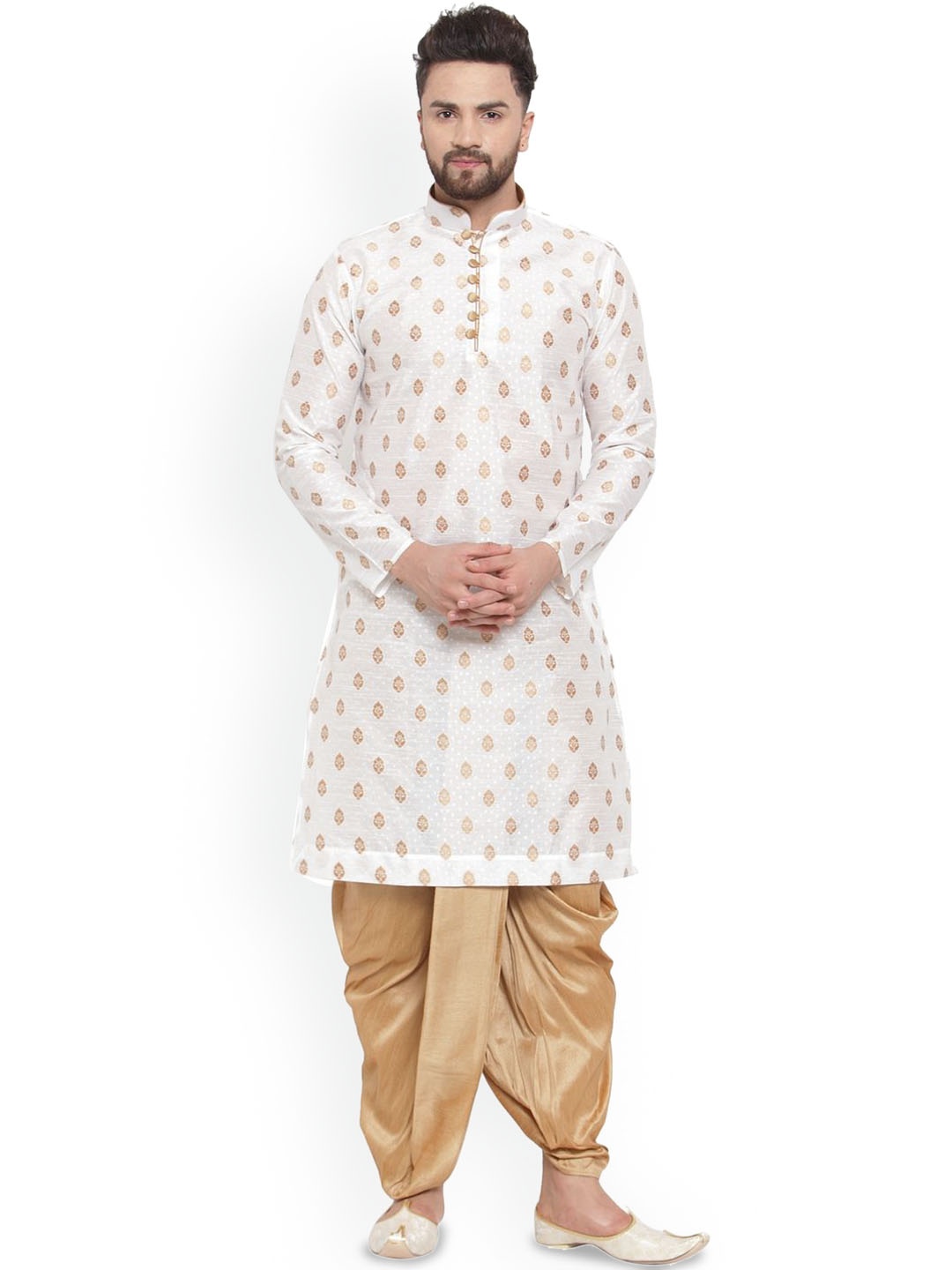 Sydney Heights Ethnic Motifs Woven Design Jacquard Weave Straight Kurta With Dhoti Pants, White
Sydney Heights Ethnic Motifs Woven Design Jacquard Weave Straight Kurta With Dhoti Pants, White