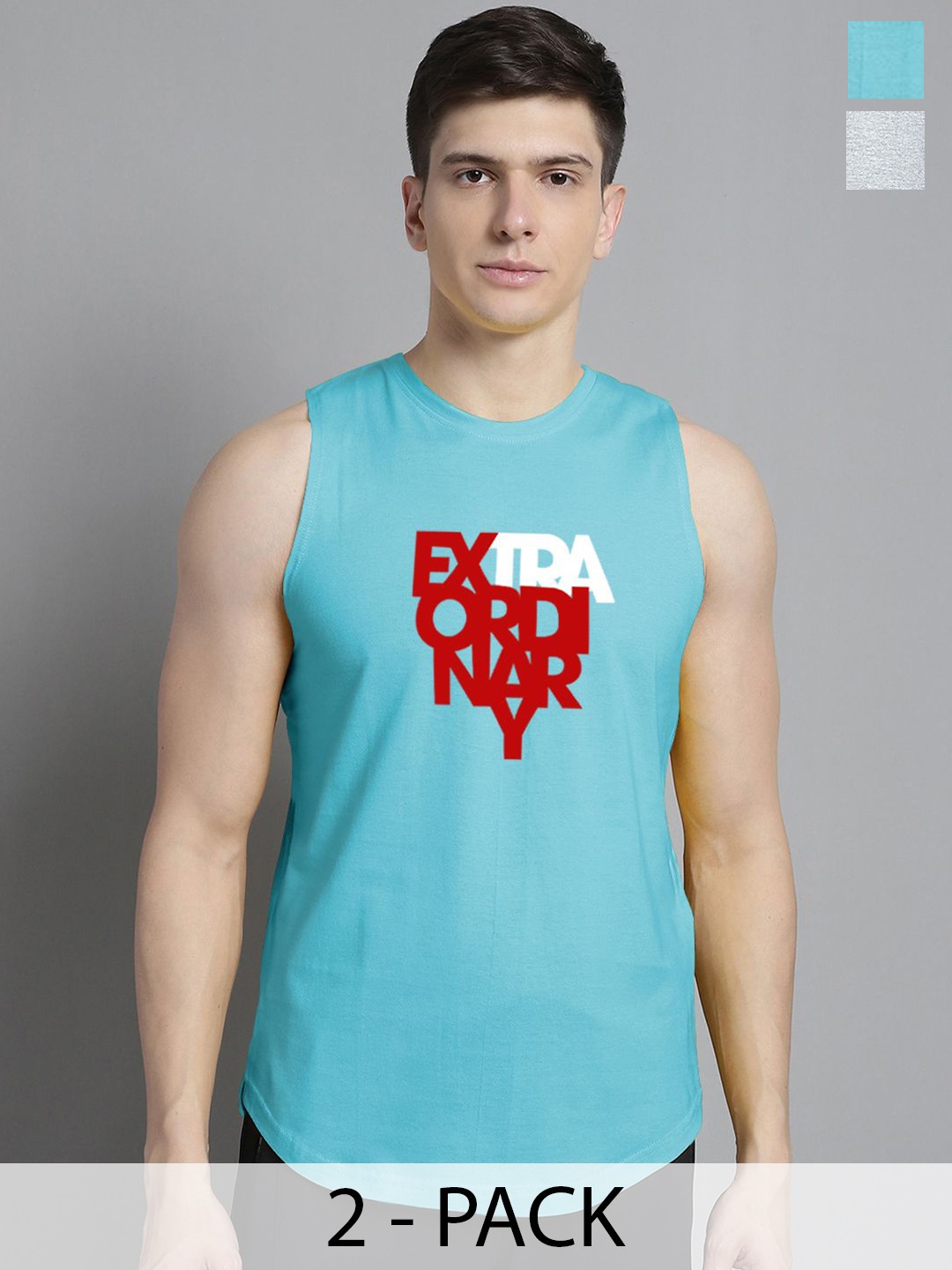 FBAR Pack Of 2 Printed Pure Cotton Innerwear Vests 130724FBAE397-20-FBAE398-06, Grey
FBAR Pack Of 2 Printed Pure Cotton Innerwear Vests 130724FBAE397-20-FBAE398-06, Grey