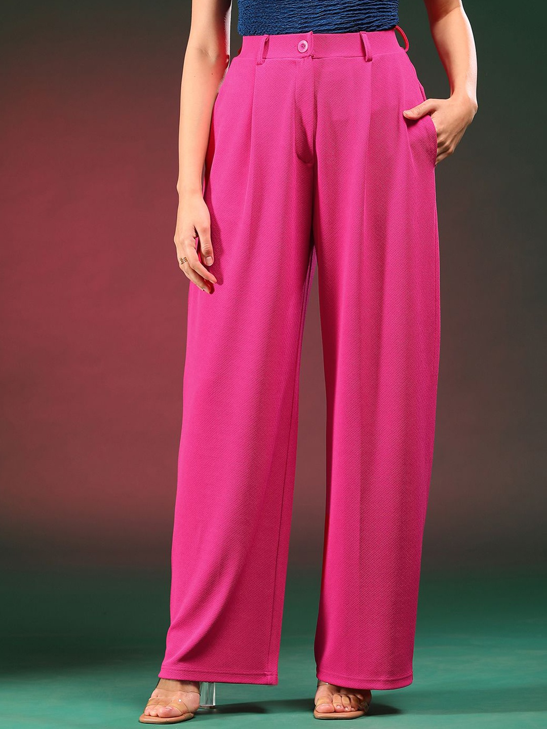 KOTTY BIZwear Women Relaxed Straight Fit High-Rise Easy Wash Parallel Trousers, Pink
KOTTY BIZwear Women Relaxed Straight Fit High-Rise Easy Wash Parallel Trousers, Pink