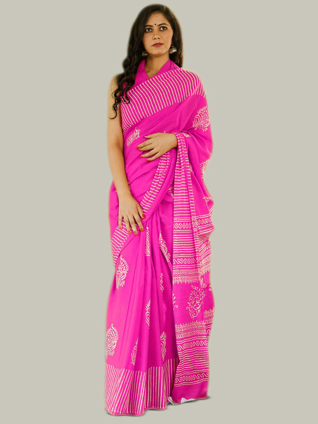 BUTA BUTI Ethnic Motif Pure Cotton Saree, Pink
BUTA BUTI Ethnic Motif Pure Cotton Saree, Pink