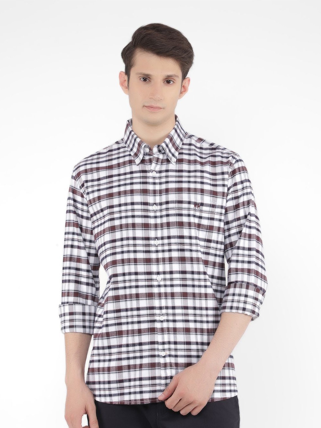 Crimsoune Club Men Classic Slim Fit Tartan Checks Opaque Checked Casual Shirt, Brown
Crimsoune Club Men Classic Slim Fit Tartan Checks Opaque Checked Casual Shirt, Brown