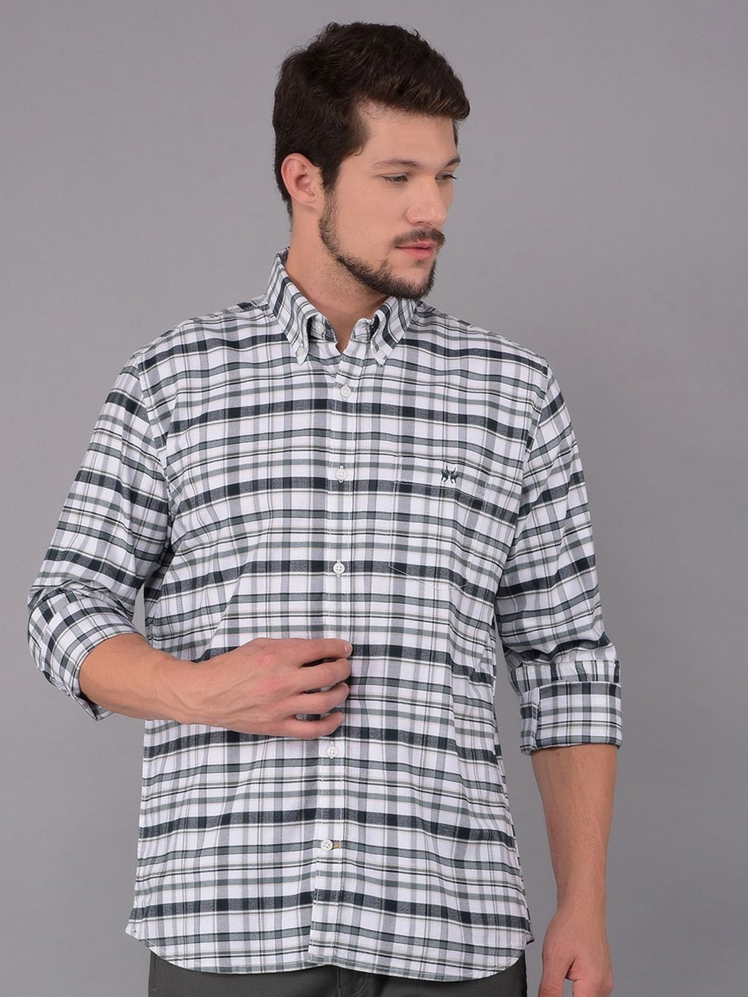Crimsoune Club Men Classic Slim Fit Tartan Checks Opaque Checked Casual Shirt, Green
Crimsoune Club Men Classic Slim Fit Tartan Checks Opaque Checked Casual Shirt, Green