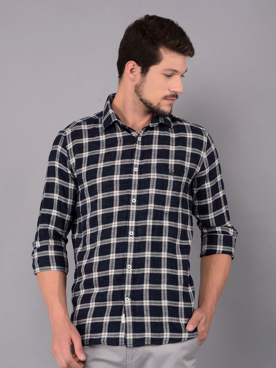 Crimsoune Club Men Classic Slim Fit Tartan Checks Opaque Checked Casual Shirt, Navy blue
Crimsoune Club Men Classic Slim Fit Tartan Checks Opaque Checked Casual Shirt, Navy blue