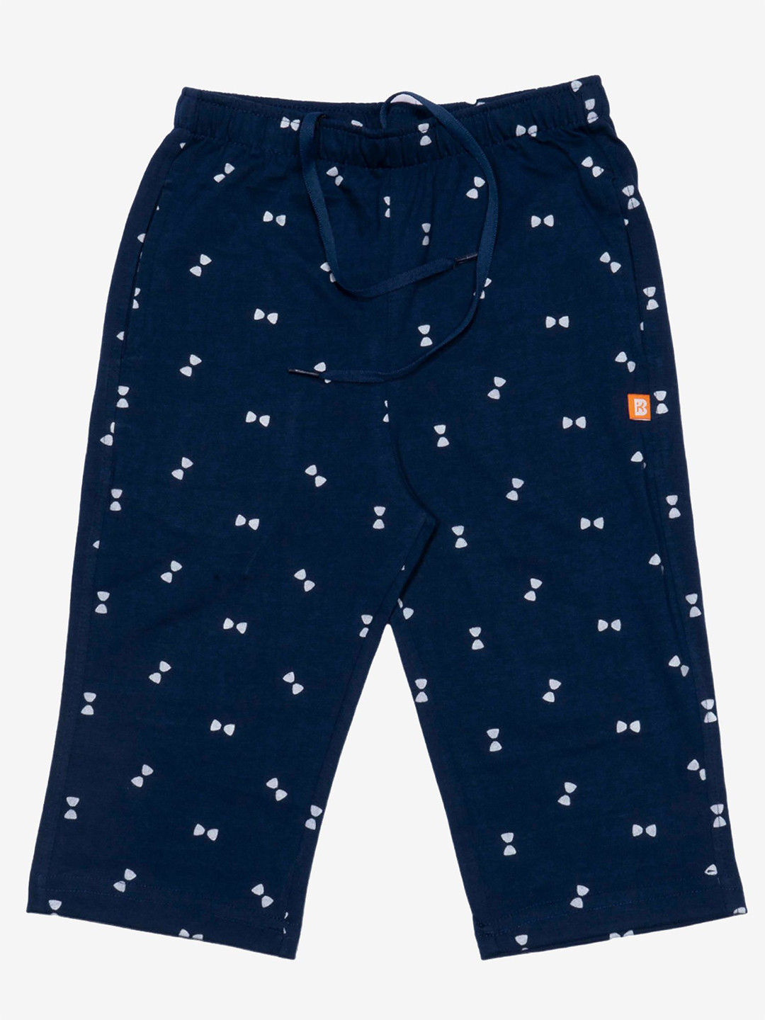 Bodycare Girls Printed Capris, Navy blue 
Bodycare Girls Printed Capris, Navy blue