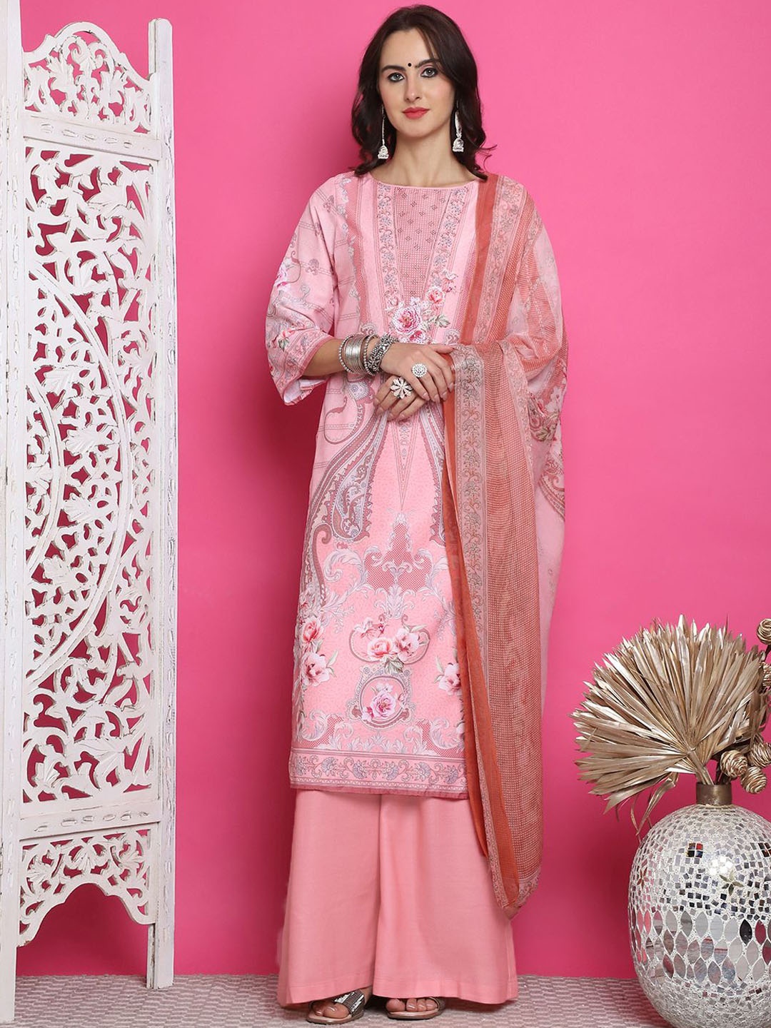 Stylee LIFESTYLE Ethnic Motifs Digital Printed Satin Unstitched Dress Material, Pink
Stylee LIFESTYLE Ethnic Motifs Digital Printed Satin Unstitched Dress Material, Pink